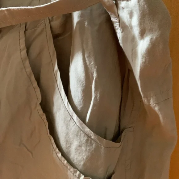 NWT! James Perse Belted Silk/Cotton Knee Skirt Size 4 - Picture 13 of 13